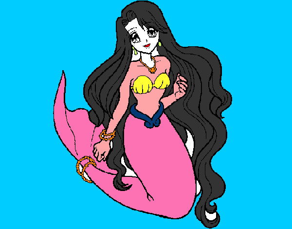 Dibujo Sirenita pintado por ayaita