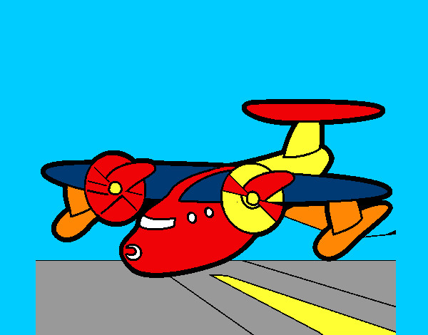 Avión con aspas