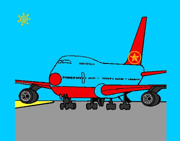 Dibujo Avión en pista pintado por 46252414