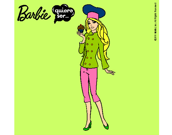 Dibujo Barbie de chef pintado por juleisy
