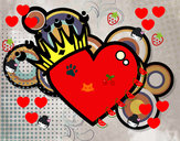 Dibujo Corazón coronado pintado por yoiner