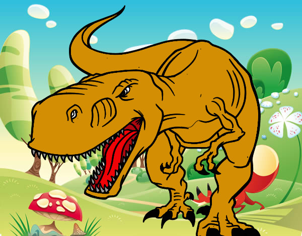 Dibujo Dinosaurio enfadado pintado por 46252414