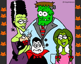 Dibujo Familia de monstruos pintado por CrisGoku9