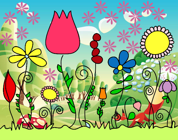 Dibujo Flores del bosque pintado por andrea1415