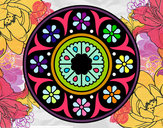 Dibujo Mandala flor pintado por javieras1