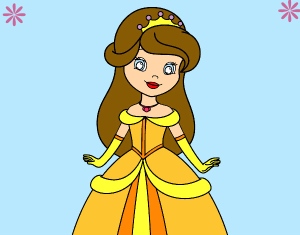 Dibujo Princesa bella pintado por sofia04