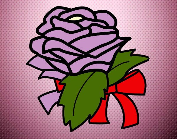 Dibujo Rosa, flor pintado por mapache7
