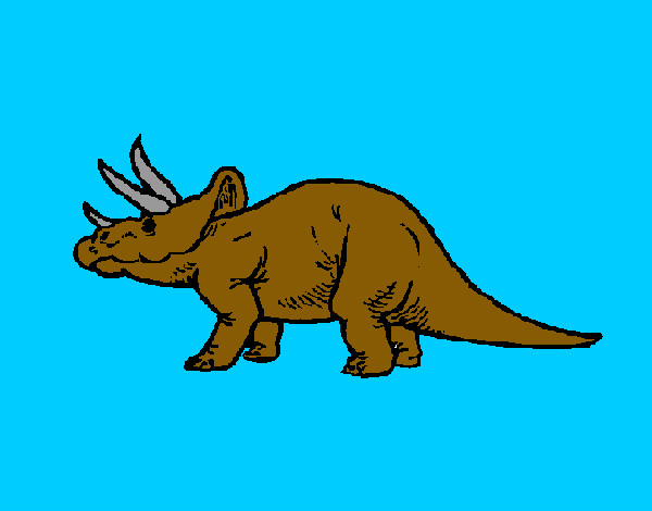 Dibujo Triceratops pintado por danire