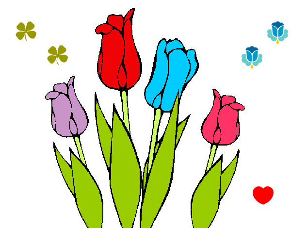 Dibujo Tulipanes pintado por mapache7