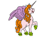Dibujo Unicornio con alas pintado por KiaraJW