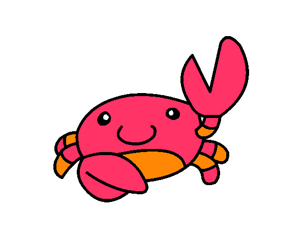 Dibujo Acuarel el cangrejo pintado por leslilopez