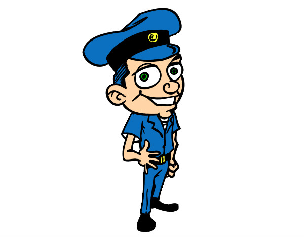 Dibujo Agente de policía pintado por dukula