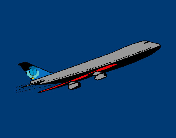 Dibujo Avión en el aire pintado por nicolasest