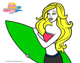 Dibujo Barbie va a surfear pintado por sosakem