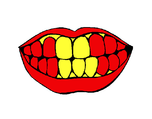 Dibujo Boca y dientes pintado por PokefanP
