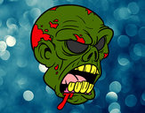 Dibujo Cabeza de zombi pintado por heber123