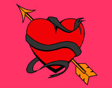 Dibujo Corazón con flecha III pintado por estrellah