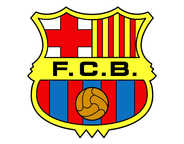 Dibujo Escudo del F.C. Barcelona pintado por JSebasLsp