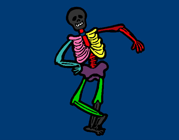 Dibujo Esqueleto contento pintado por Sabriyjuan