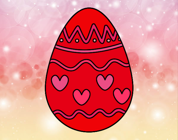 Dibujo Huevo con corazones pintado por Belu2001