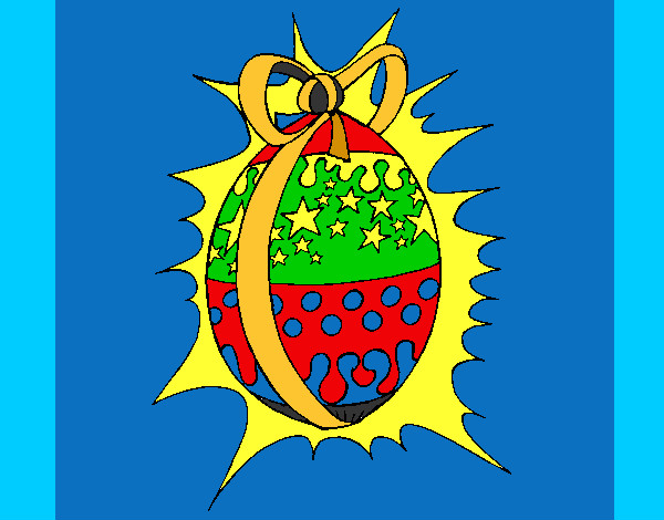 Dibujo Huevo de pascua brillante pintado por marisolram