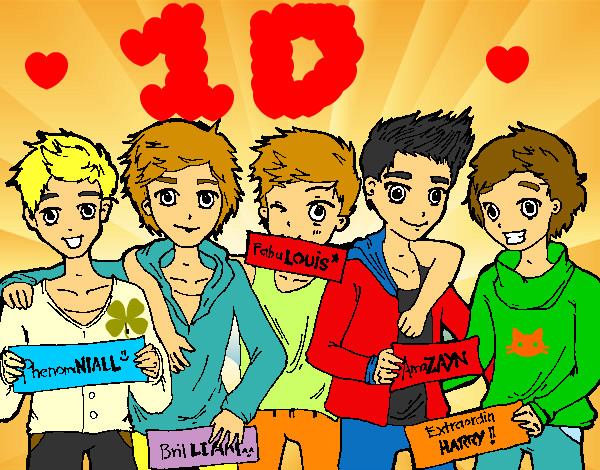 Dibujo Los chicos de One Direction pintado por Neli1DLoui