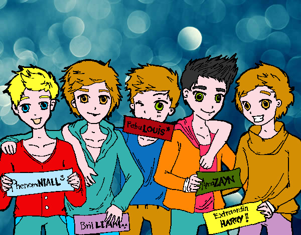 Dibujo Los chicos de One Direction pintado por pocito