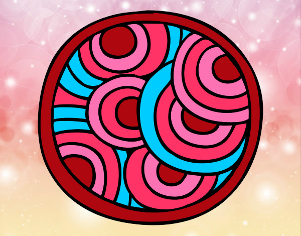 Dibujo Mandala circular pintado por vascasil