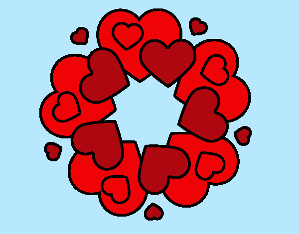 Dibujo Mandala de corazones pintado por rakel23