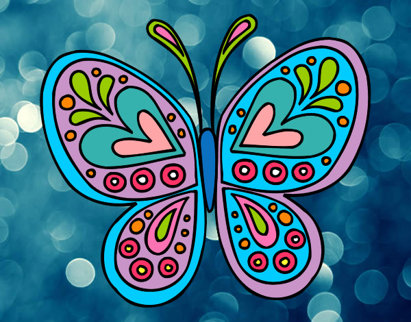 Dibujo Mandala mariposa pintado por DIEGOGAEL