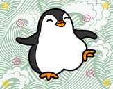 Dibujo Pingüino bailando pintado por golosina5
