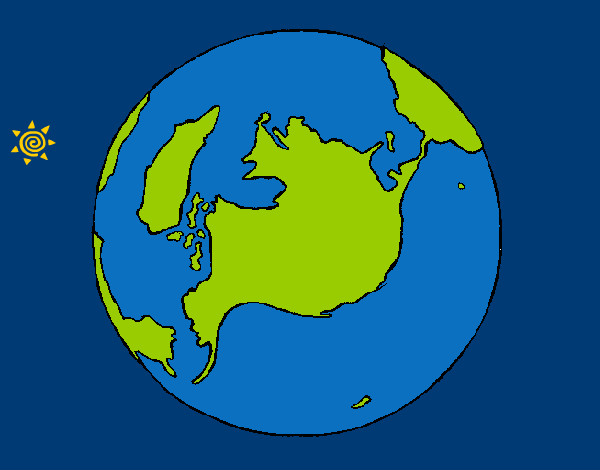 Dibujo Planeta Tierra pintado por nicolasest