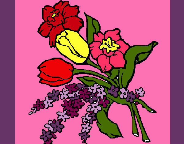 Dibujo Ramo de flores pintado por afgo 