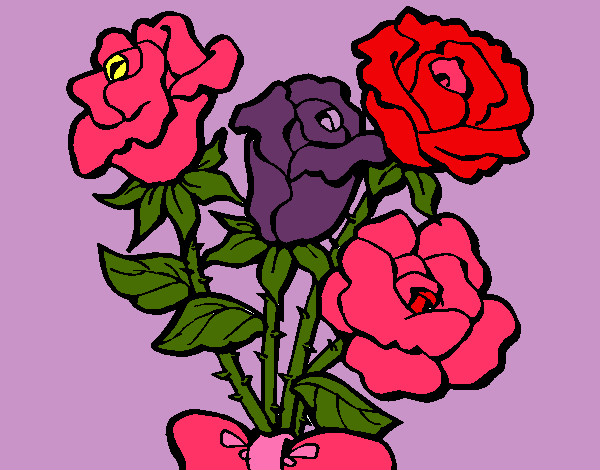 Dibujo Ramo de rosas pintado por yoiprincss