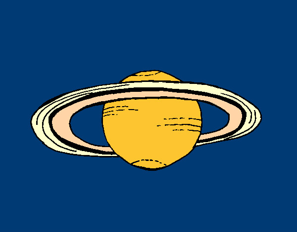Dibujo Saturno pintado por nicolasest