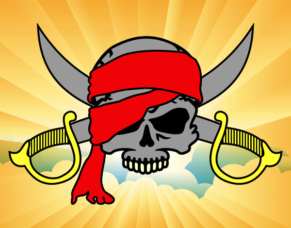 Dibujo Símbolo pirata pintado por nicolasest