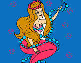 Dibujo Sirena entre burbujas pintado por amina555