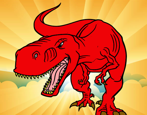 Dibujo Tiranosaurio Rex enfadado pintado por heber123