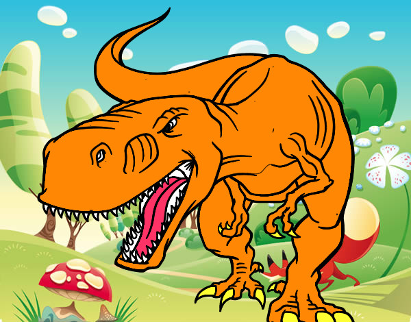 Dibujo Tiranosaurio Rex enfadado pintado por Jeremygogo