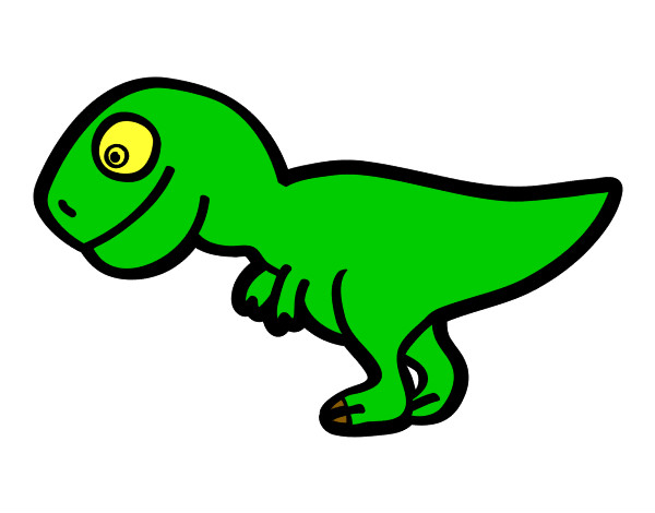 Dibujo Tiranosaurio rex joven pintado por everly 