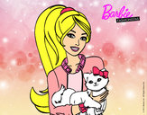 Dibujo Barbie con su linda gatita pintado por MIRIAMITA
