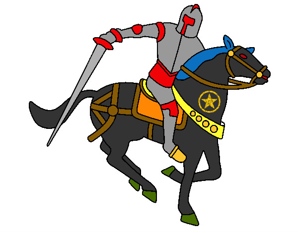 Dibujo Caballero a caballo IV pintado por jalvarez