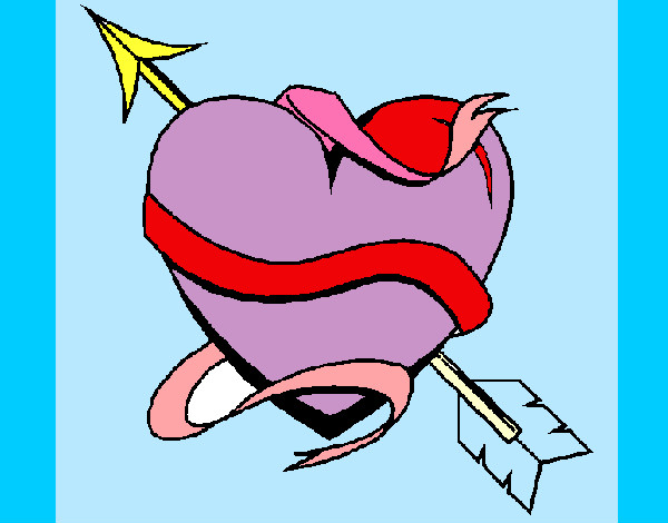 Dibujo Corazón con flecha pintado por roagli