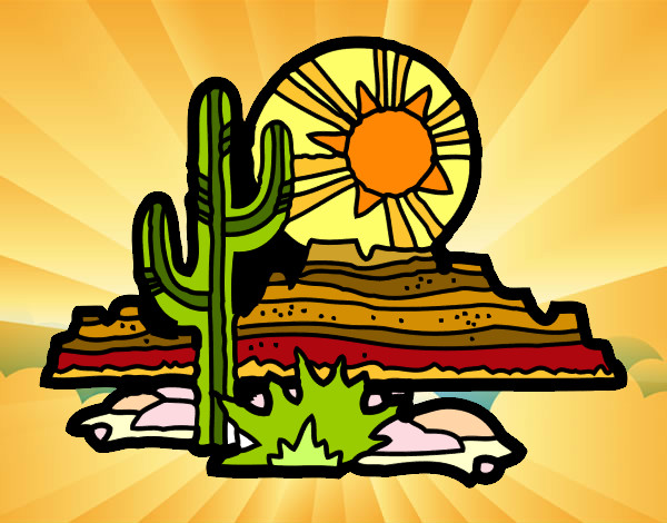 Dibujo Desierto de Colorado pintado por Opuntia