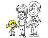 Dibujo Familia feliz pintado por yefe2013