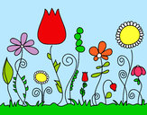 Dibujo Flores del bosque pintado por caryto