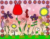 Dibujo Flores del bosque pintado por ROUXA