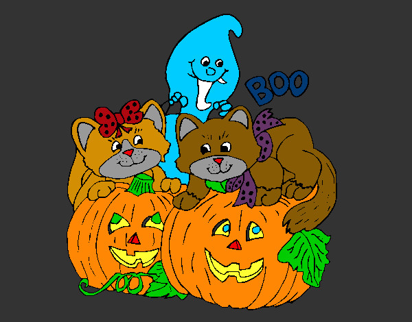 Dibujo Halloween pintado por kittylove