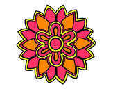 Dibujo Mándala con forma de flor weiss pintado por anabelen1