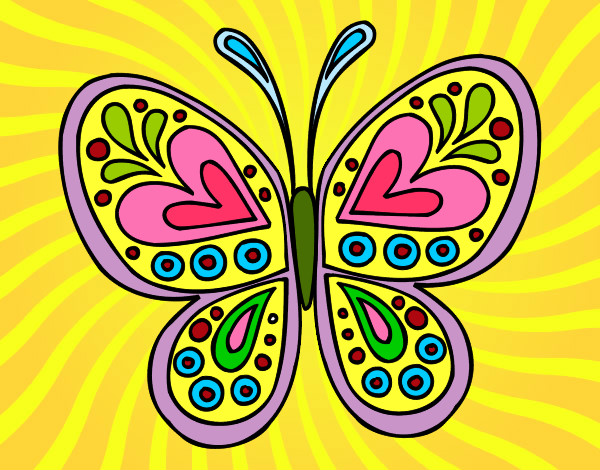 Dibujo Mandala mariposa pintado por helen26